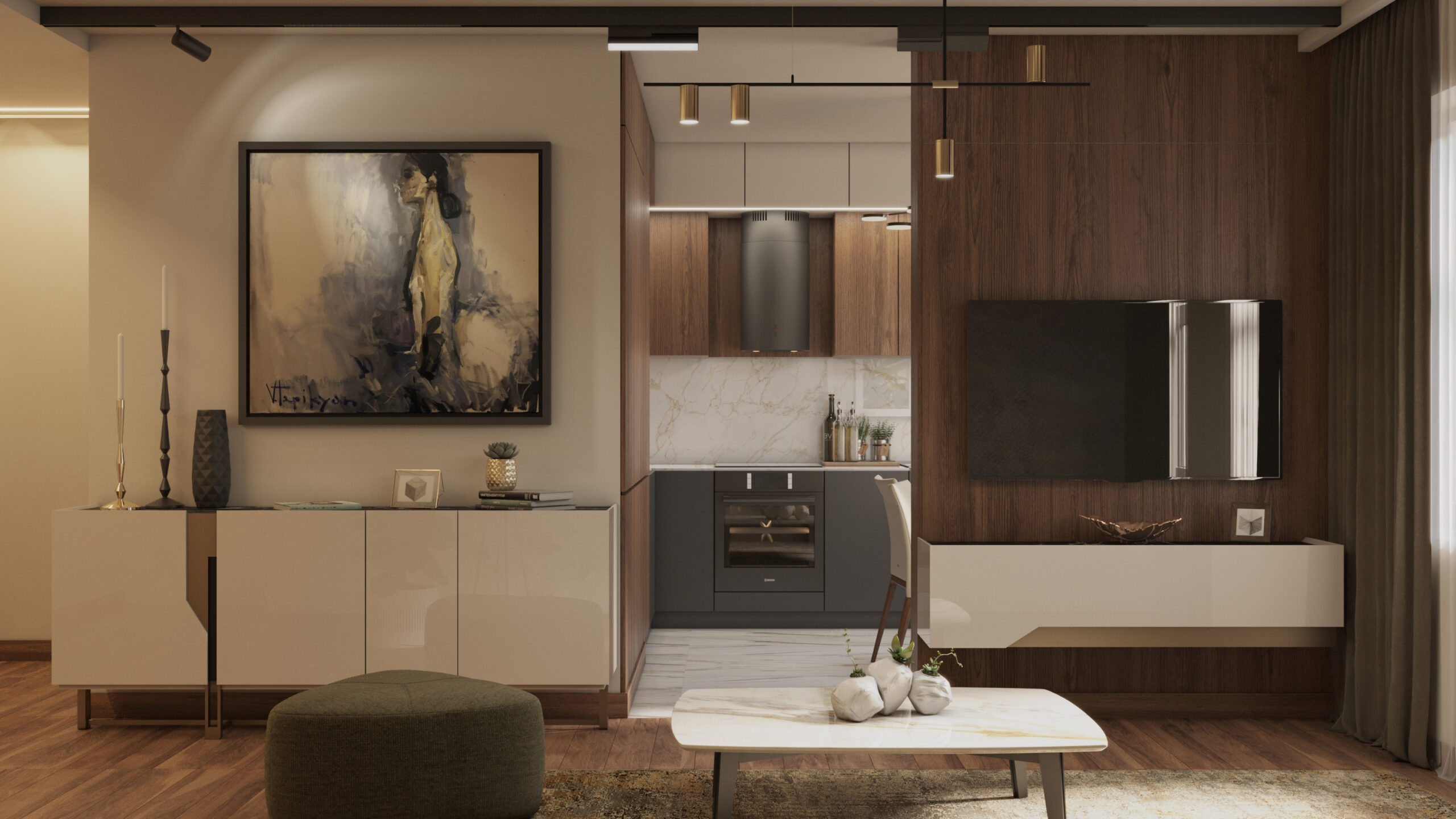 Apartment Design in Moscow, Russia